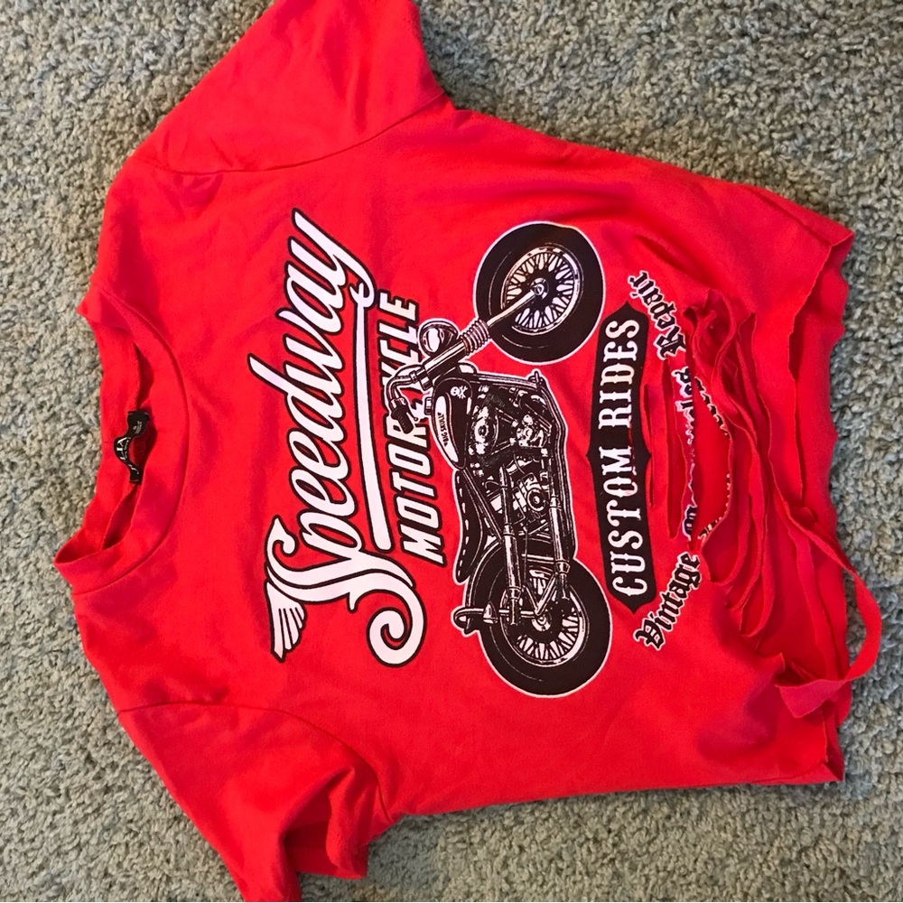 Speedway Custom Rides Red Tee
